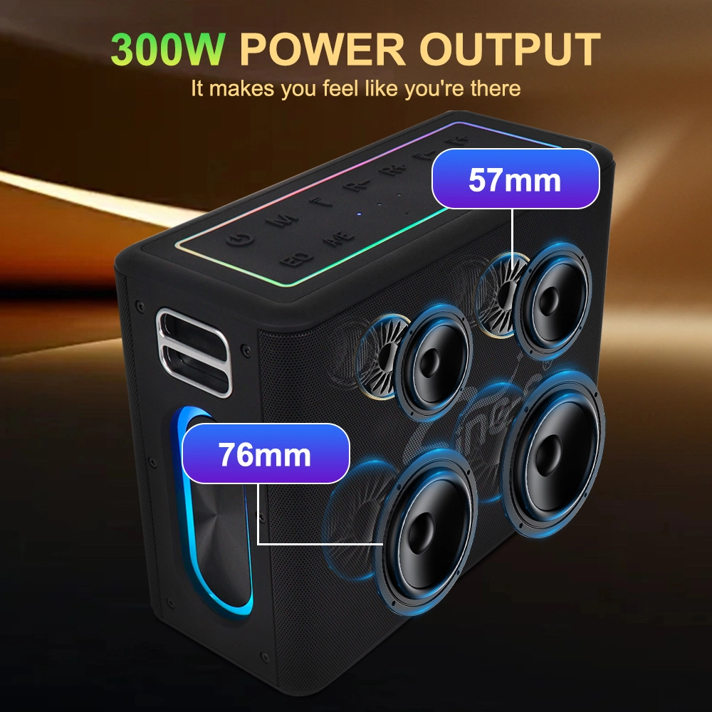 W-KING D10 – Altoparlante Bluetooth Portatile 120W Peak, Bassi Potenti, Luci LED E Impermeabile IPX6 – Perfetto Per Feste E Avventure All’Aperto!
